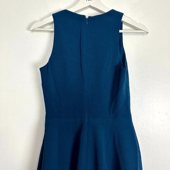 DRESS THE POPULATION Catalina Fit & Flare Cocktail Dress in Peacock Blue X-Small - Picture 9 of 12